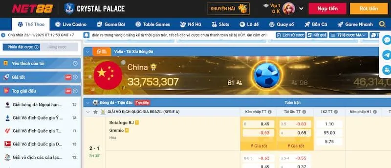 Các bước đặt cược bóng đá tại NET88